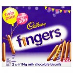 IT'S BACK! Cadbury Milk Chocolate Fingers Twin Pack 2 X 114G