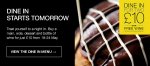 Dine in for two with free wine