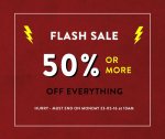 50% off or more Flash sale + Extra 20% Off with code