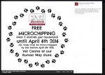 FREE Pet Micro Chipping: Until April 6th 2016 - Vet Centre Cherry Tree - Northants