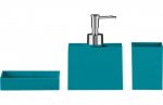 ColourMatch 3 Piece Bathroom Accessory Set in Black, Teal, Apple Green, White, Dove Grey, Fuchsia & Marina Blue C&C