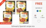 FREEBIE: 2 x Schwartz Spanish Recipe Mix via Checkoutsmart & Clicksnap Apps