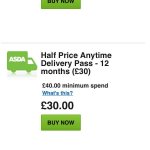 Asda Anytime Delivery Pass
