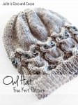 Free owl hat knitting pattern - (PDF file)
