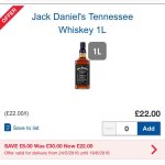 Jack Daniels Tennessee Whiskey 1L