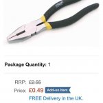 Rolson Combination Pliers, 200 mm (Add On Item)