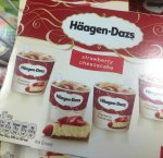 Haagen Dazs strawberry cheesecake 4 pack £1-49