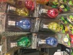 Coloured firefly solar light bulbs