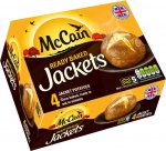 McCain Ready Baked Jackets (4 per pack - 800g) (Also 50% Cashback from Mysupermarket) makes them &pound;1.00