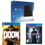 PS4 500GB Console with Uncharted 4 & Doom
