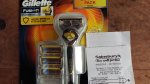 Gillette fusion 3 blades and 4th on razor