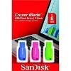 SanDisk Cruzer Blade USB 2.0 Flash Drive 8GB - 3 in a pack 8GB each Pack has 3 Colours