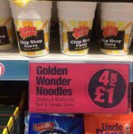 golden wonder pot noodles 4 for £1.00 in poundland