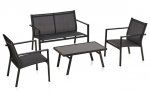 Textilene Lounge Set Charcoal C&C