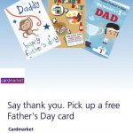 Free Fathers Day Card at Cardmarket with O2 Priority moments