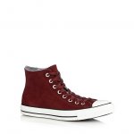 Converse Maroon 'Chuck Taylor' hi-top faux fur lined trainers