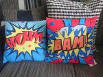Superhero/pop art cushions
