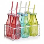 Coloured Milk bottle set of 6
