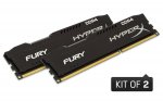 HyperX FURY 16 GB (2 x 8 GB) 2133 MHz DDR4 CL14 UDIMM Memory Kit (Skylake Compatible) - Black