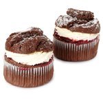 Morrisons Fresh Cream Muffins with jam 2 per pack Cherry & Chocolate and Vanilla