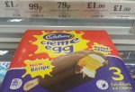 Cadbury Creme Egg Ice Cream Sticks 3 X 100Ml