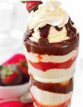 Fresh Cream Profiterole, Chocolate & Cherry, Banana, Lemon or Strawberry Sundaes x2