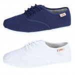 TOKYO LAUNDRY TOHOKU LACE UP CANVAS PLIMSOLLS
