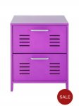 Kidspace Varsity Locker Bedside Table Black or Purple