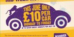 £10.00 per car (upto 7 people) Weekdays only in June 2016 at Knowsley Safari Park + combine with Travelodge Stay from £41inc for Family of 4