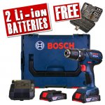 Bosch GSB 18-2-LI + box + set of bits + extra battery