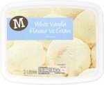 Morrisons Vanilla /White Vanilla Ice Cream 2 Litres