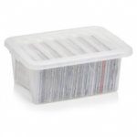 Crystal Storage Box and Lid Clear 16ltr