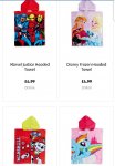 Hooded towel (Marvel, Paw Patrol, Frozen and MLP) available to pre order