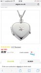 Sterling silver heart and diamond set locket