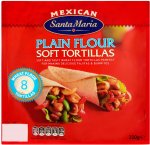 Mexican Santa Maria Soft Tortillas, Plain Flour (8 = 320g) (Less than 10p