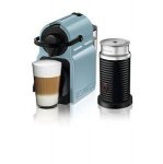 Nespresso by KRUPS Inissia Coffee Capsule Machine with Aeroccino, Aqua blue with £60 credit