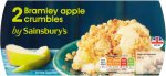 Sainsbury's Bramley Apple (38% British) Crumbles (2 per pack - 240g)