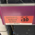 Sainsburys black glass tv stand upto 32