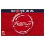 24 bottles of Budweiser with twist off caps (50p a bottle)