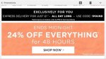 24% off everything at Dorothy Perkins AND express delivery