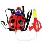 Kids Cute Ladybird Backpack Pressure Pump Squirt Gun - RED - Outdoor Super Soaker Blaster Toy