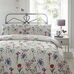 Floral double duvet cover & 2 pillowcases