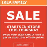 IKEA family sale starts Thursday - extra 10% off sale prices