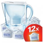 Brita Marella Water Filter Jug and 12 Cartridges - White and Fast Track