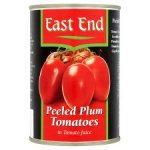 East End Chick Peas 400g, Chopped Tomato, Peeled Tomato, Kidney beans Tins, x5