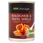 Asda bolognese and pasta shells