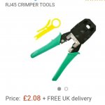 RJ45 CRIMPER TOOLS Dispatched from and sold by ukshopping247 / Amazon