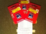 Sandisk 4GB Class 4 SDHC Memory Cards