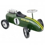 Classic Racing Green Metal Push Along Ride-On Car With Rubber Tires Del @ Tesco Ebay Outlet (also Yellow/Red Car)