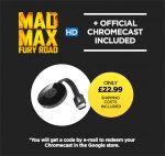 Chromecast 2 + Mad Max Fury Road HD / Chromecast 2 + The Intern HD &pound;22.99